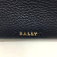 BALLY logo bag, 2-way shoulder bag, leather, women's, navy