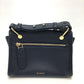 BALLY logo bag, 2-way shoulder bag, leather, women's, navy