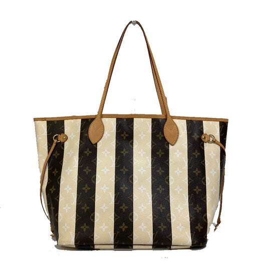 LOUIS VUITTON M40560 Monogram Rayeur Neverfull MM Tote Bag in Monogram Canvas, Women's, Brown/Beige