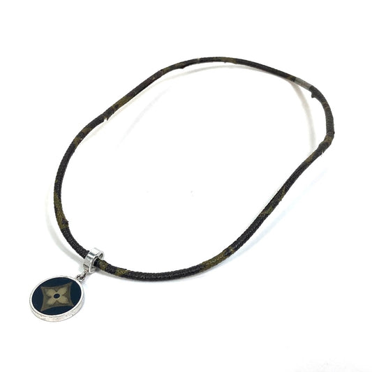 LOUIS VUITTON M65436 Accessories: Pendant Fleur Monogram Choker in Monogram Canvas, Unisex, Silver