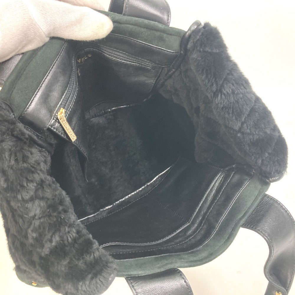 CHANEL CC ココマーク コココクーン スモール  カバン ハンドバッグ トートバッグ ムートン レディース ブラック - brandshop-reference