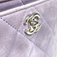 CHANEL CC Coco Mark Mini Matelasse Crossbody Chain Shoulder Bag Suede Women's Purple