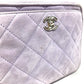 CHANEL CC Coco Mark Mini Matelasse Crossbody Chain Shoulder Bag Suede Women's Purple