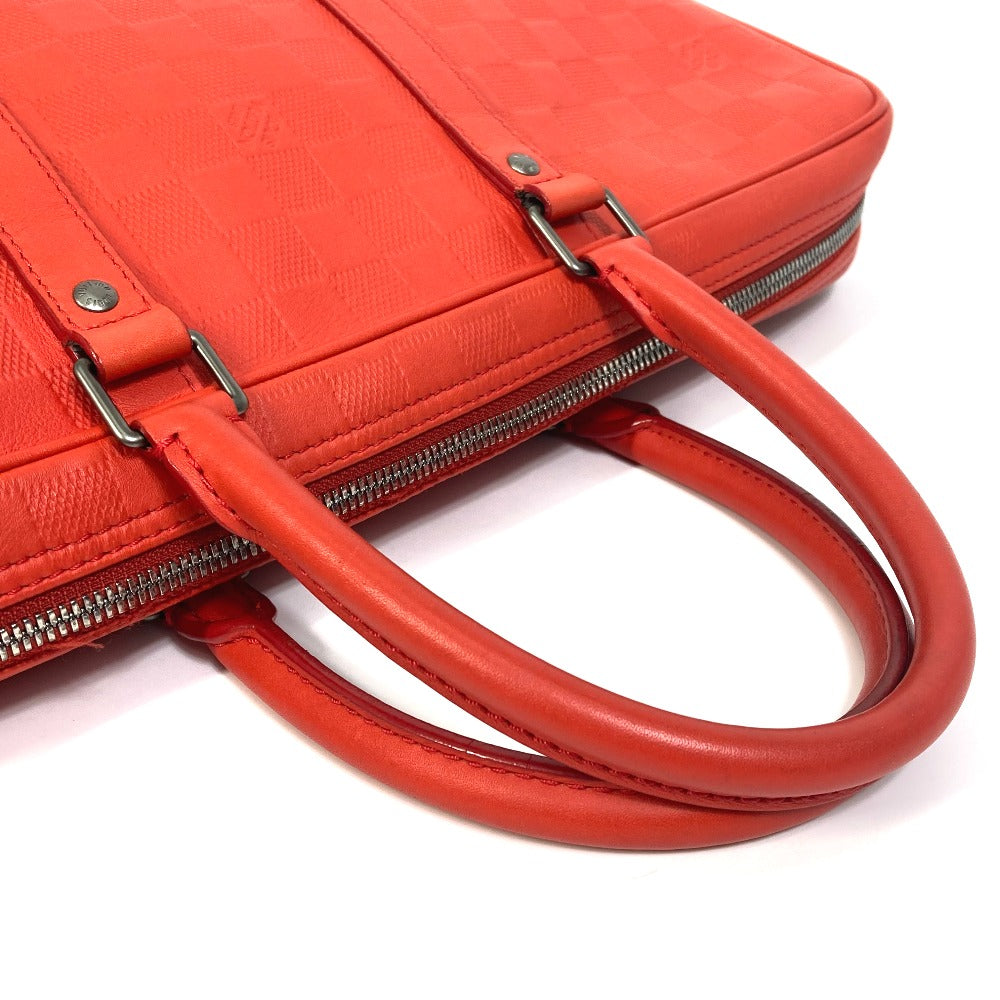 LOUIS VUITTON M56004 Business Bag, Handbag, Porte-Document Voyage PDV, Damier Infini Briefcase, Damier Infini Leather, Men's, Clementine Orange