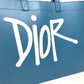 Dior ロゴ ショーンステューシーコラボ カバン ハンドバッグ トートバッグ レザー メンズ ブルー