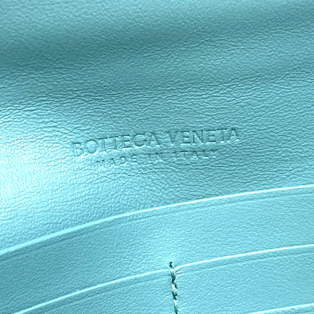 BOTTEGA VENETA 629557 2つ折り長財布 コンチネンタルウォレット 長財布 レザー レディース ブルー