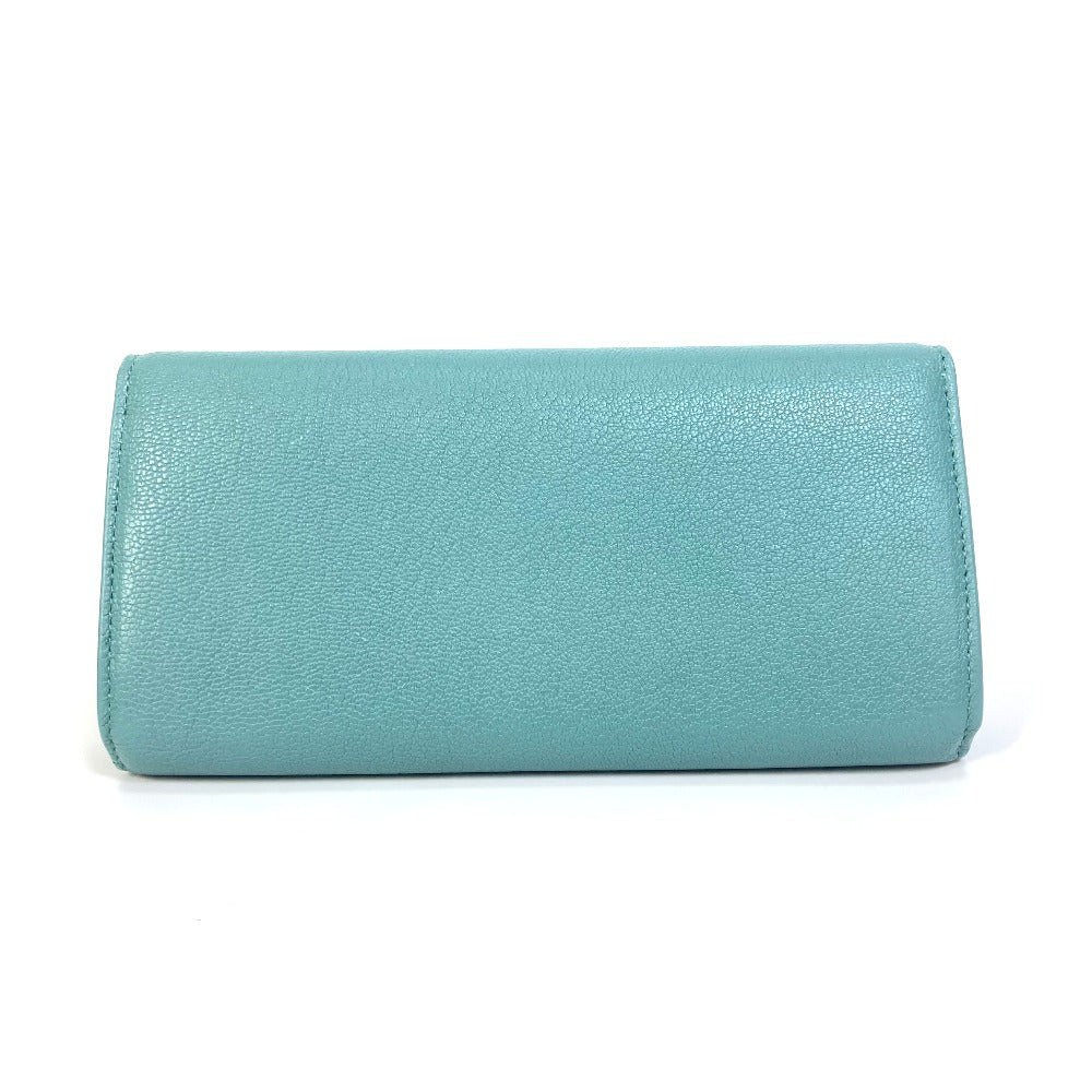 BOTTEGA VENETA 629557 2つ折り長財布 コンチネンタルウォレット 長財布 レザー レディース ブルー