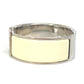 HERMES H Bangle Click Clack H GM Bracelet Bangle Metal Women's White
