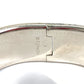 HERMES H Bangle Click Clack H GM Bracelet Bangle Metal Women's White