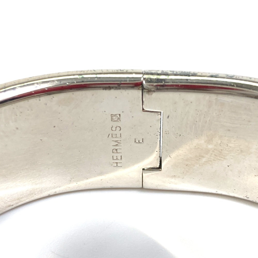 HERMES H Bangle Click Clack H GM Bracelet Bangle Metal Women's White