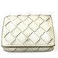 BOTTEGA VENETA イントレチャート コンパクトウォレット タイニー 3つ折り財布 レザー レディース ホワイト