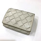 BOTTEGA VENETA イントレチャート コンパクトウォレット タイニー 3つ折り財布 レザー レディース ホワイト