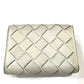BOTTEGA VENETA イントレチャート コンパクトウォレット タイニー 3つ折り財布 レザー レディース ホワイト