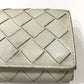 BOTTEGA VENETA イントレチャート コンパクトウォレット タイニー 3つ折り財布 レザー レディース ホワイト