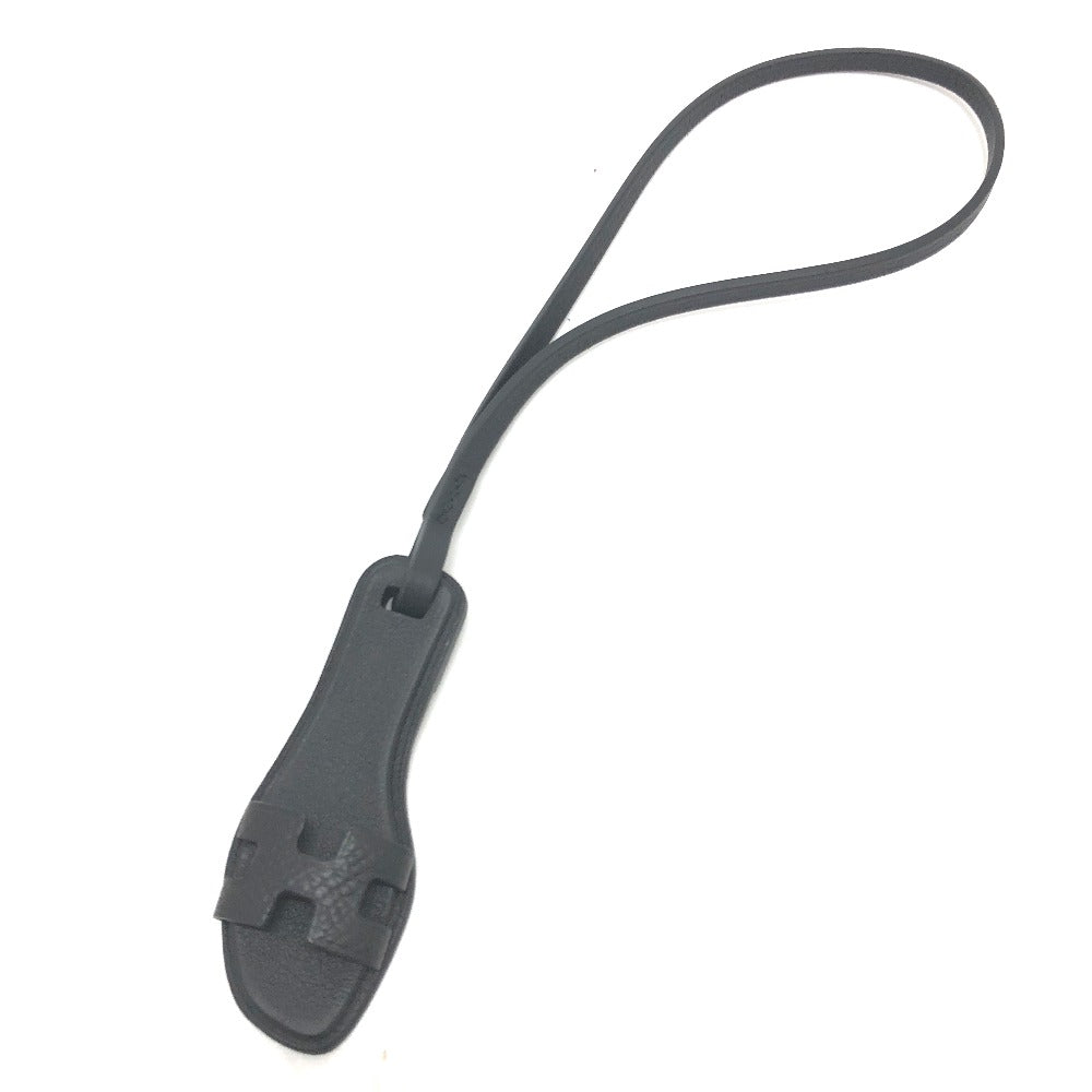 HERMES Oran Nano Sandals, Bag Charm, Epsom Leather, Women's, Black