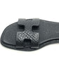 HERMES Oran Nano Sandals, Bag Charm, Epsom Leather, Women's, Black