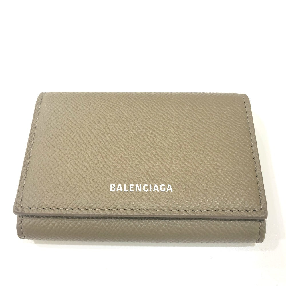 BALENCIAGA 581099 ヴィル アコーディオン ウォレット 小物 カードケース レザー レディース ブラウン系