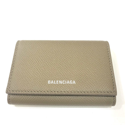 BALENCIAGA 581099 Ville Accordion Wallet, Small Card Case, Leather, Women's, Brown