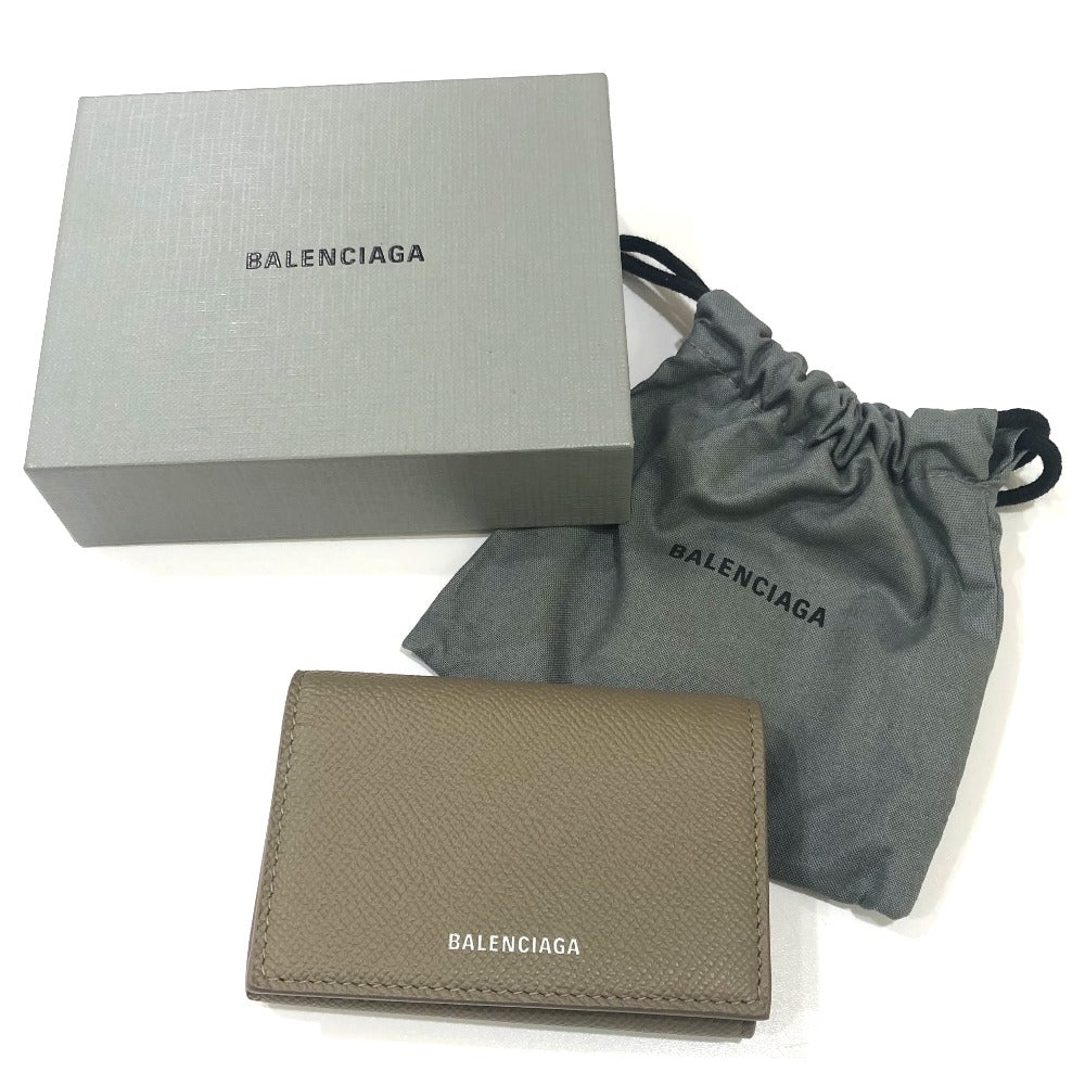 BALENCIAGA 581099 ヴィル アコーディオン ウォレット 小物 カードケース レザー レディース ブラウン系