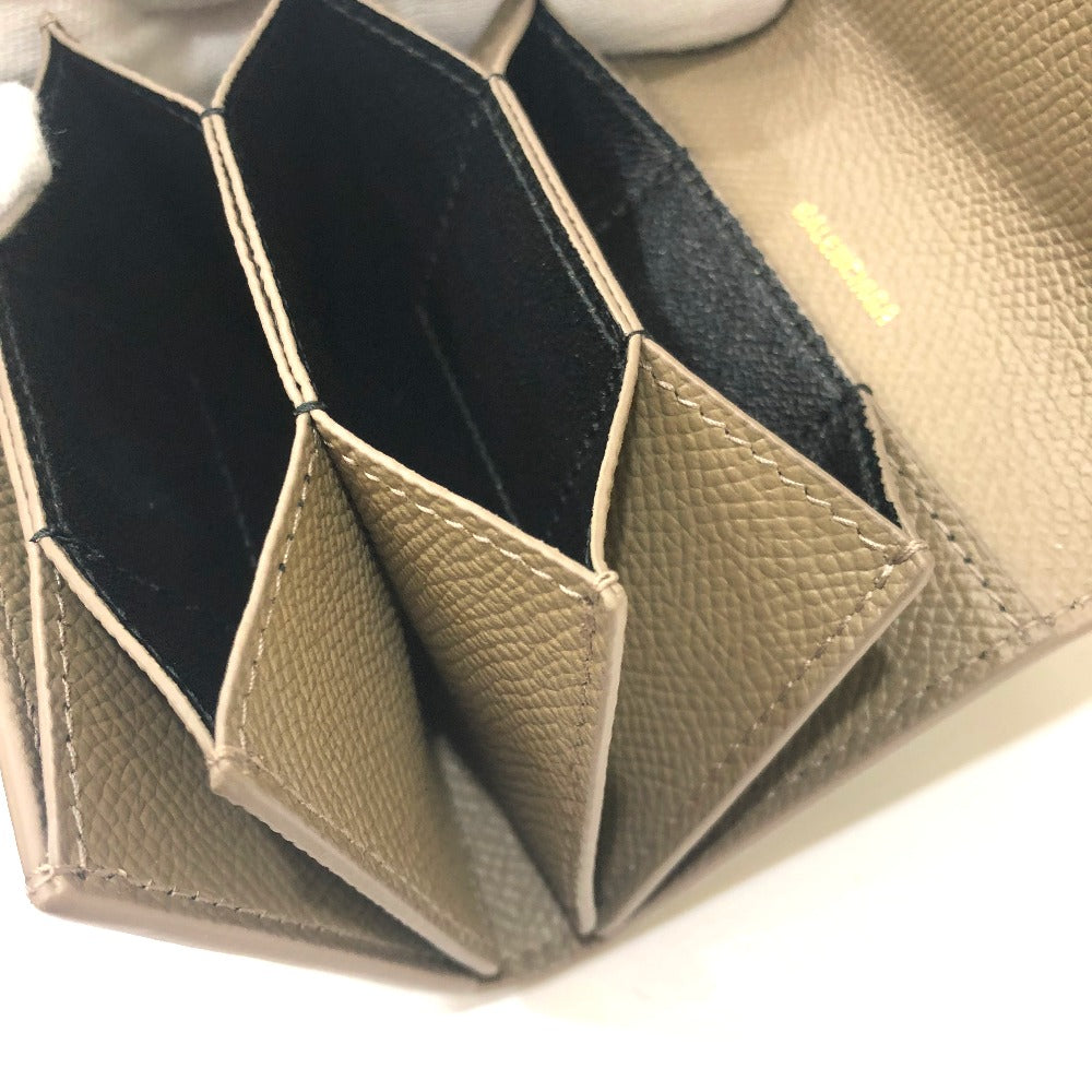 BALENCIAGA 581099 ヴィル アコーディオン ウォレット 小物 カードケース レザー レディース ブラウン系