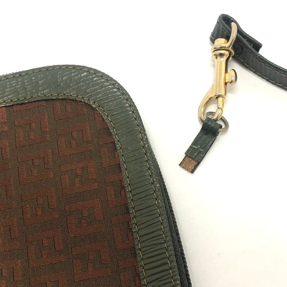 FENDI ズッカ ズッキーノ ショルダーバッグ カバン クラッチバッグ ショルダーバッグ キャンバス/レザー レディース ブラウン
