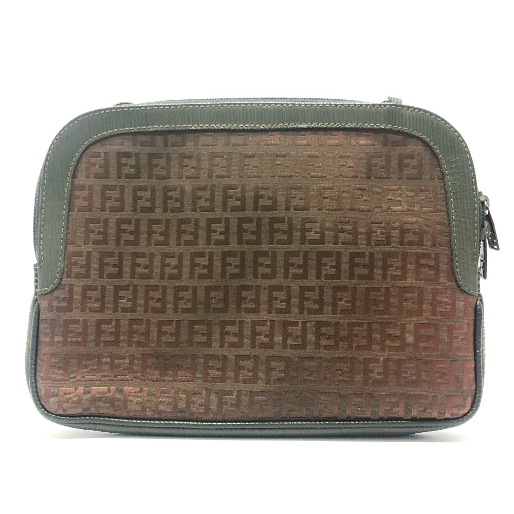 FENDI ズッカ ズッキーノ ショルダーバッグ カバン クラッチバッグ ショルダーバッグ キャンバス/レザー レディース ブラウン