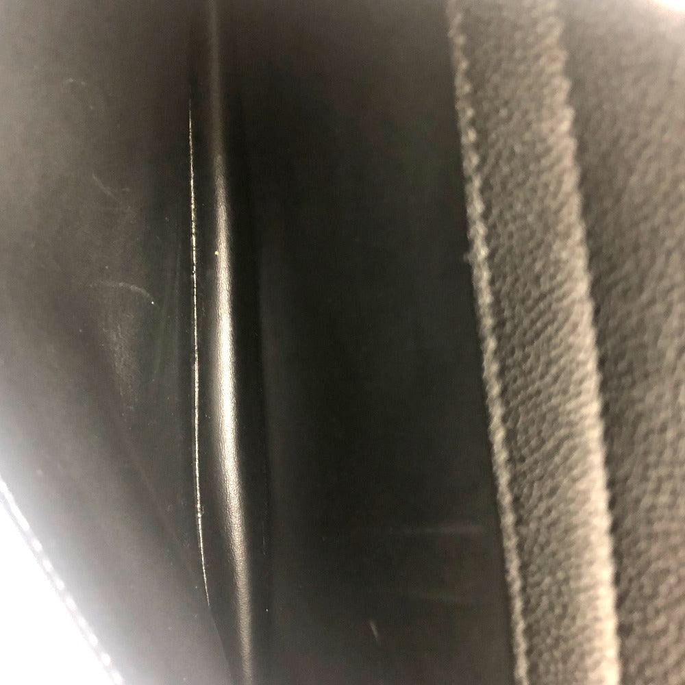 BURBERRY Square Handbag, Small Title Bag, Leather, Unisex, Black