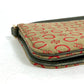 CELINE C Macadam Handbag, Mini Handbag, Accessory Pouch, Canvas/Leather, Women's, Khaki/Red