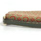 CELINE C Macadam Handbag, Mini Handbag, Accessory Pouch, Canvas/Leather, Women's, Khaki/Red