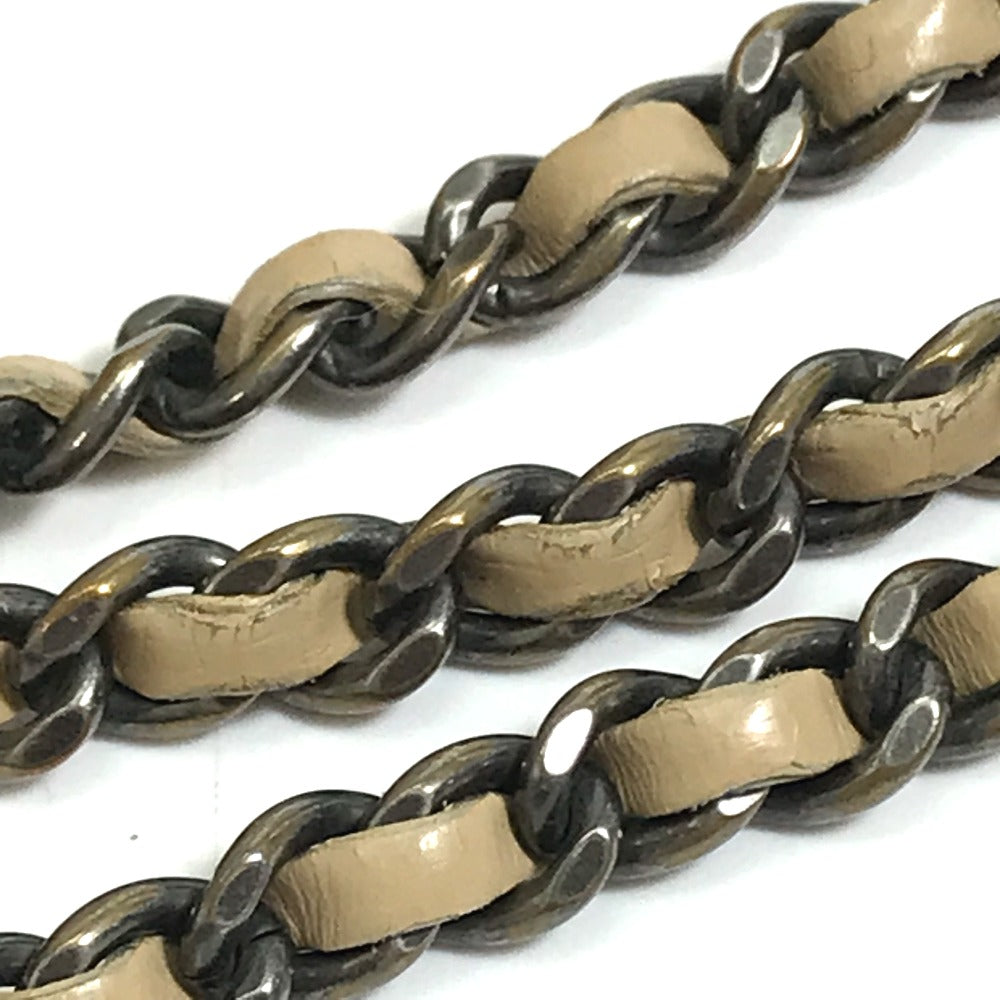 CHANEL CC Coco Mark Ballerine Chain Shoulder Bag in Calf Leather, Beige and Black