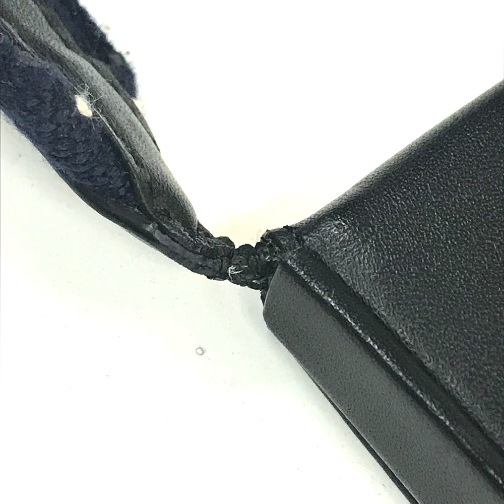 LOEWE Anagram Pouch Bag, Crossbody Pochette Shoulder Bag, Leather/Canvas, Women's, Black