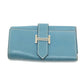 HERMES H hardware Bearn 4-ring key case Epson women's blue jean blue