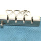 HERMES H hardware Bearn 4-ring key case Epson women's blue jean blue