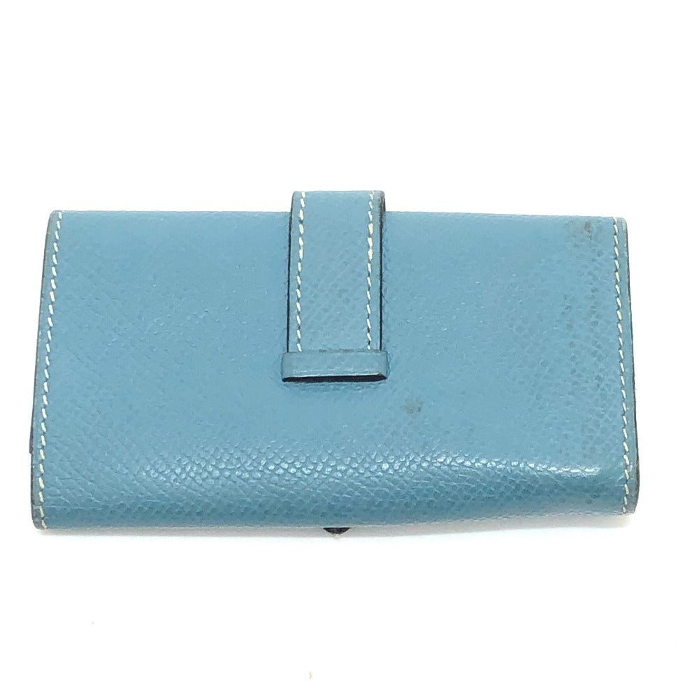 HERMES H hardware Bearn 4-ring key case Epson women's blue jean blue
