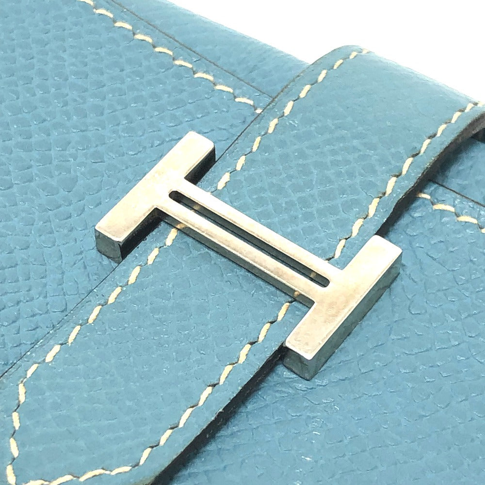 HERMES H hardware Bearn 4-ring key case Epson women's blue jean blue