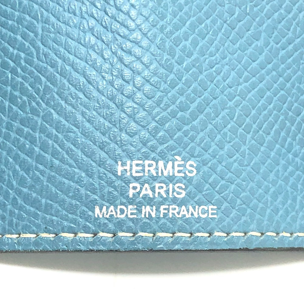 HERMES H hardware Bearn 4-ring key case Epson women's blue jean blue