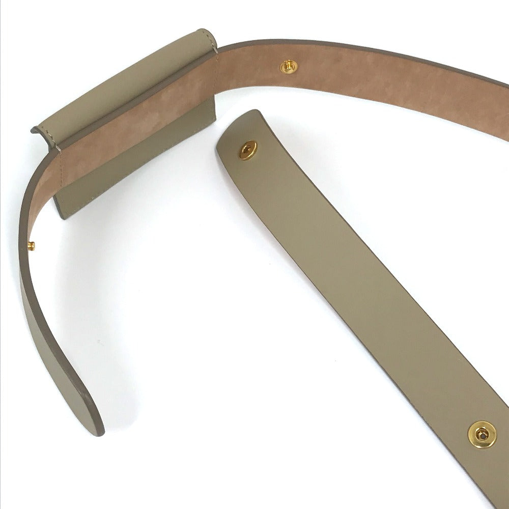 BURBERRY 8012136 ENVELOPE Pants Belt, Leather, Women's, Latte Beige