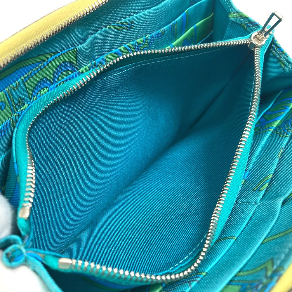HERMES Azap Long Silk-in Wallet, Round Zipper Long Wallet, Leather, Women's, Jaune, Yellow
