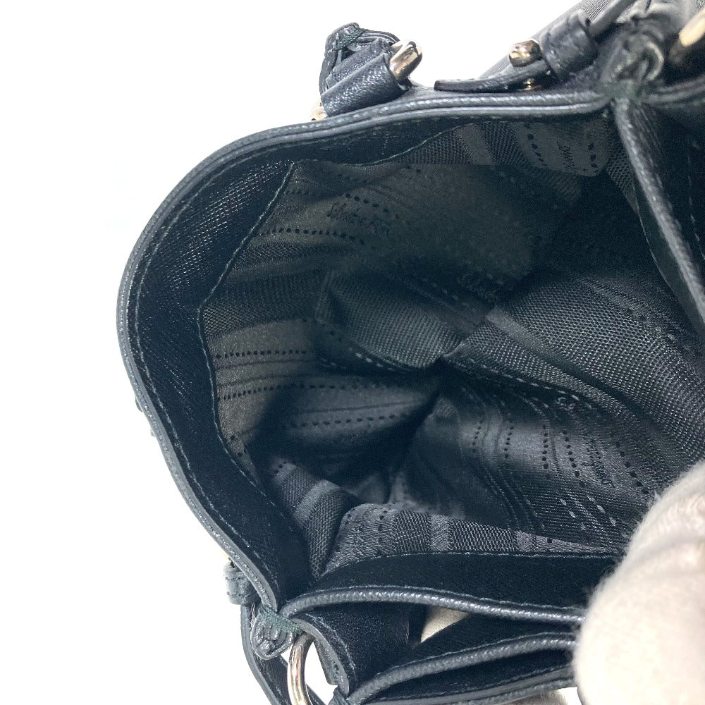 Salvatore Ferragamo 21E235 Gancini Mini 2-Way Shoulder Bag in Black Leather