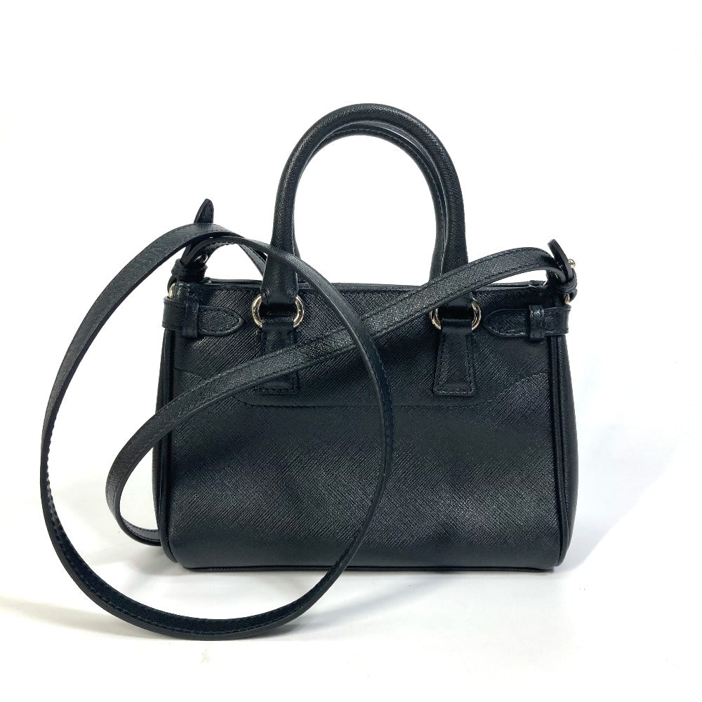 Salvatore Ferragamo 21E235 Gancini Mini 2-Way Shoulder Bag in Black Leather