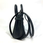 Salvatore Ferragamo 21E235 Gancini Mini 2-Way Shoulder Bag in Black Leather