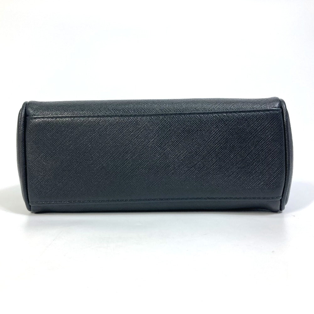 Salvatore Ferragamo 21E235 Gancini Mini 2-Way Shoulder Bag in Black Leather