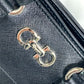 Salvatore Ferragamo 21E235 Gancini Mini 2-Way Shoulder Bag in Black Leather