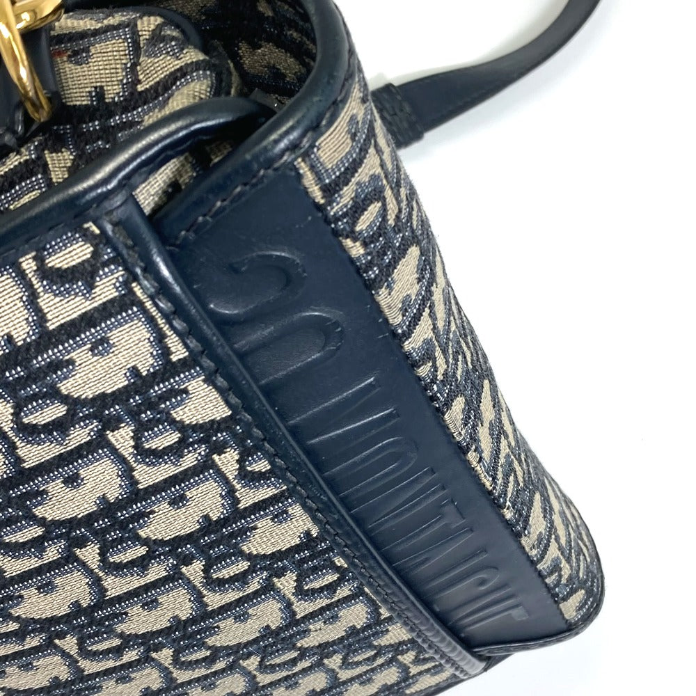 Dior M9319UTZQ オブリーク ボビー BOBBY 斜め掛け ポシェット カバン ショルダーバッグ キャンバス/レザー レディース ネイビー