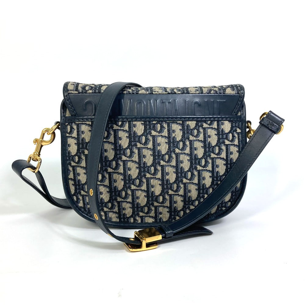 Dior M9319UTZQ オブリーク ボビー BOBBY 斜め掛け ポシェット カバン ショルダーバッグ キャンバス/レザー レディース ネイビー