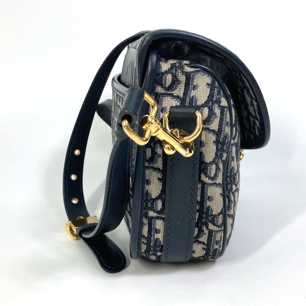 Dior M9319UTZQ オブリーク ボビー BOBBY 斜め掛け ポシェット カバン ショルダーバッグ キャンバス/レザー レディース ネイビー