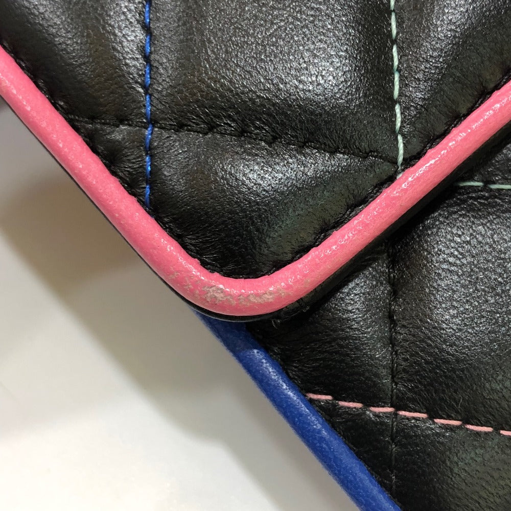 CHANEL CC ココマーク スモールフラップ コンパクトウォレット 3つ折り財布 ラムスキン レディース ブラック