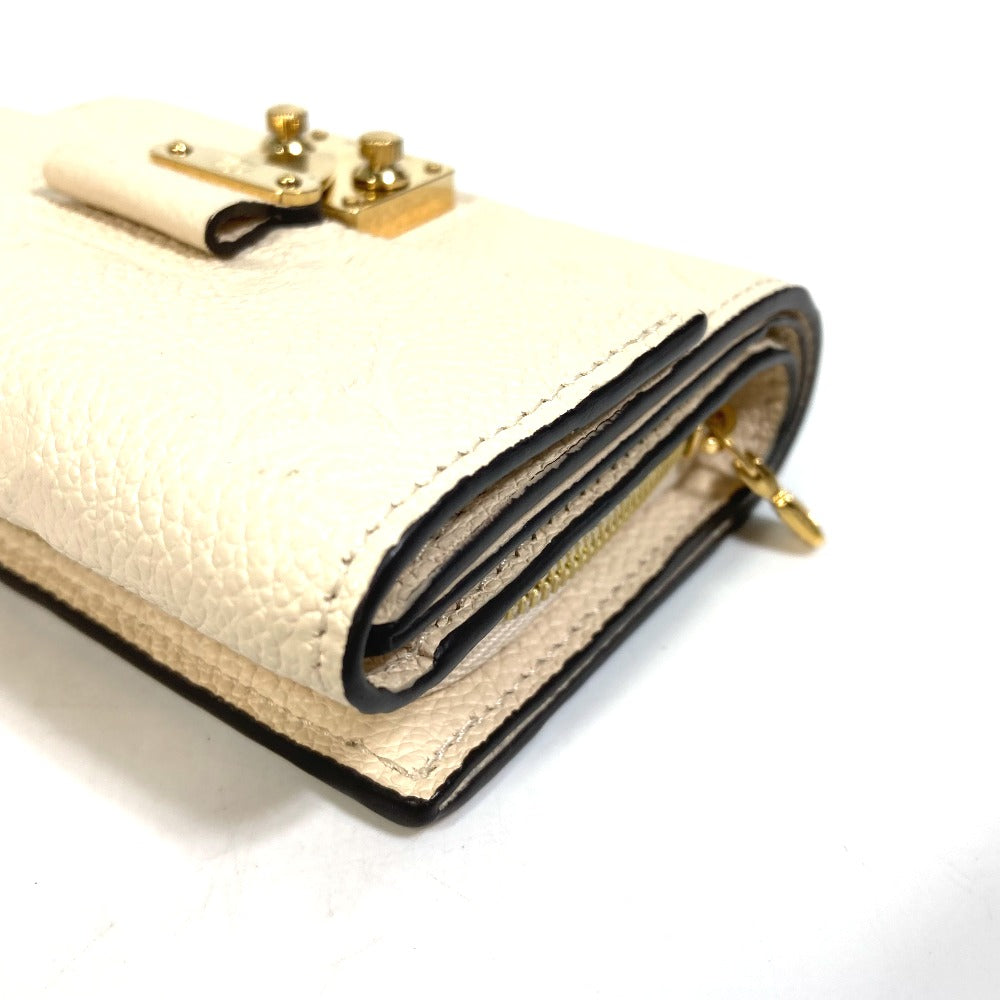 LOUIS VUITTON M81071 モノグラムアンプラント ウォレット ポルトフォイユ メティス 3つ折り財布 モノグラムアンプラントレザー レディース クレーム