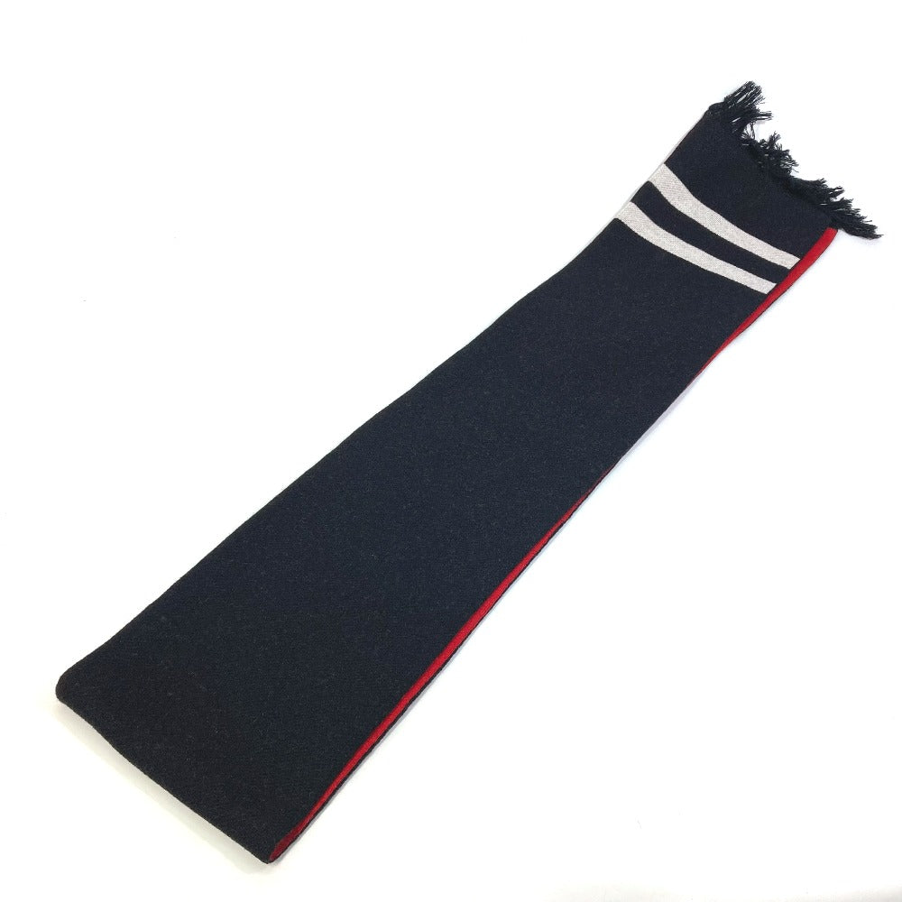 GUCCI BE LOVED Logo Scarf with Fringe, Men's Wool, Black