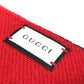 GUCCI BE LOVED ロゴ スカーフ フリンジ マフラー ウール メンズ ブラック